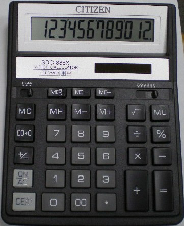 Калькулятор Citizen SDC 888 XBK"