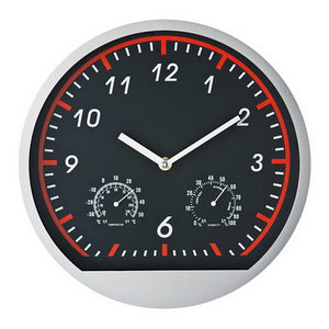 ОПТ Часы настенные с термометром и гидрометром