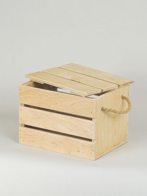 Ящик деревянный с крышкой и ручками