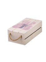 Ящик декоративный деревянный с цветным принтом на крышке