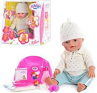Кукла-пупс Baby Doll (аналог Baby Born) 9 аксессуаров, 9 функций( 2 соски) 8001-E