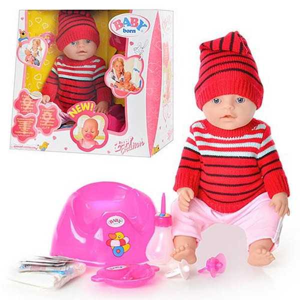 Кукла-пупс Baby Doll (аналог Baby Born) 9 аксессуаров, 9 функций( 2 соски) 8001-G