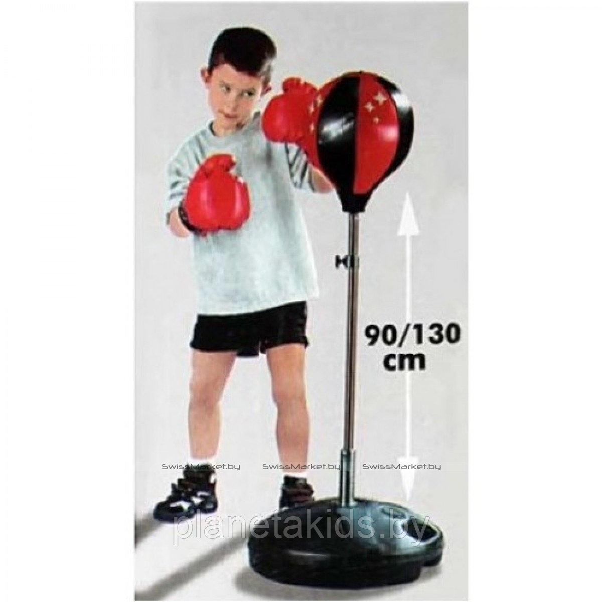 Набор бокс на стойке напольный , Боксерская груша с перчатками, высота от 90-130 см, арт. 113881 - фото 1 - id-p97094823