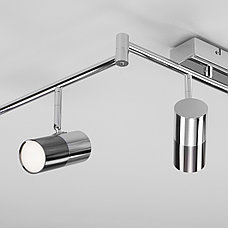 Потолочный светодиодный светильник с поворотными плафонами 20086/6 LED хром/черный жемчуг Mini Topper Eurosvet, фото 3