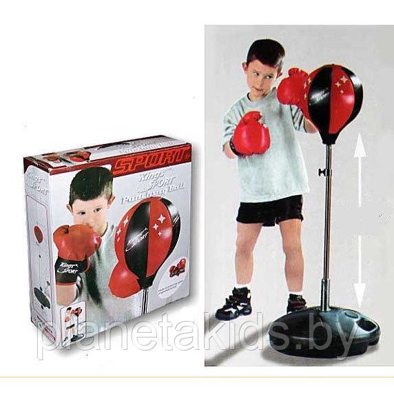 Набор бокс на стойке напольный , Боксерская груша с перчатками, высота от 90-130 см, арт. 113881 - фото 2 - id-p97094823