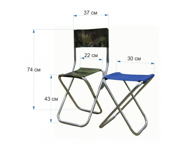 Кемпинговый стул Митек малый со спинкой - фото 1 - id-p103013930