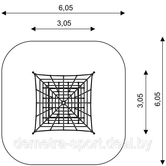 Сетка пирамида, 3,0 м высотой - фото 2 - id-p103014432