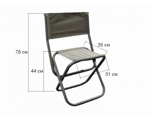 Кемпинговый стул Митек средний со спинкой - фото 2 - id-p103014851