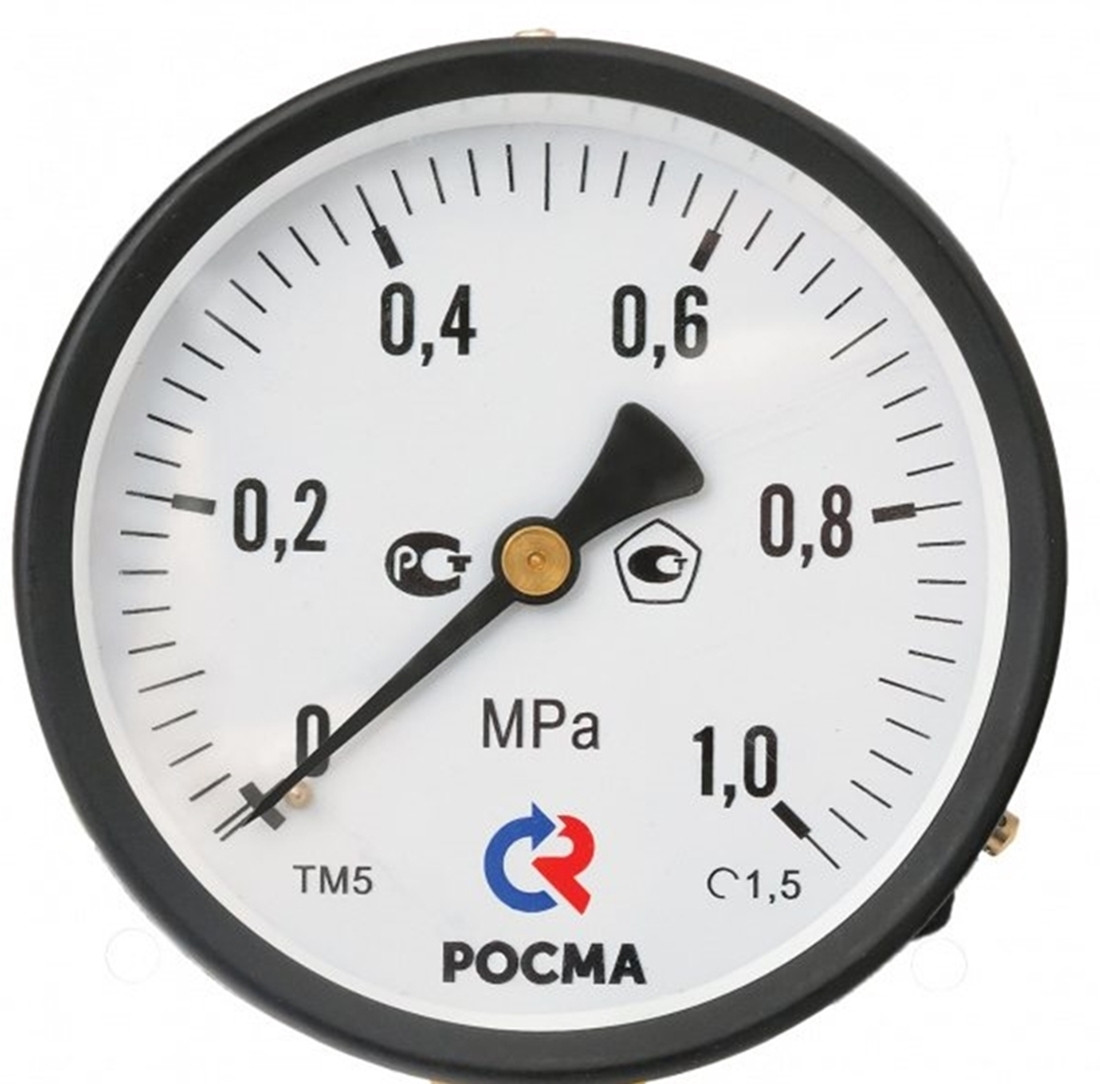 Манометр ТМ-510Т.00(0-0,4МРа)G1/2.150С.1,5 резьба G1/2