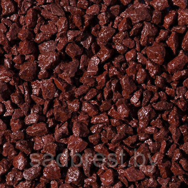 Щебень декоративный гранитная крошка красный бордовый 20 кг 5-10 мм - фото 1 - id-p5466822