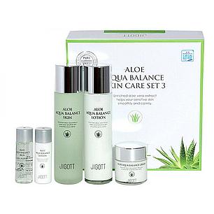 Набор увлажняющей косметики с алое Jigott Aloe Aqua Balance Skin Care Set, фото 2