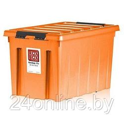 Контейнер Rox Box 70 л универсальный оранжевый с крышкой на роликах