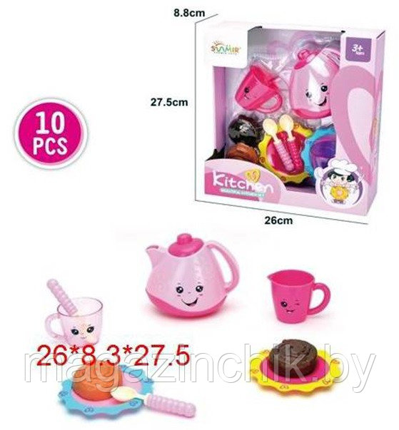 Детский игрушечный набор Чаепитие SM518-21, 10 предметов - фото 1 - id-p103034913