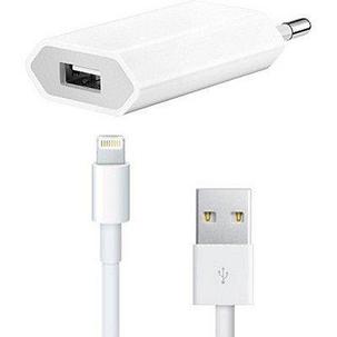 Зарядное устройство сетевое с USB входом для iPhone и iPod оригинальное Apple A1400 ( с кабелем ориг.), фото 2