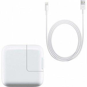 Зарядное устройство сетевое с USB входом для iPad, iPhone, оригинальное Apple A1401 (2400 мА) (с кабелем, фото 2