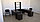 Набор офисной мебели со стульями, цвет венге, фото 3