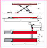 Ножничный подъемник, г/п 6т, платформы под РУУК, напольный Butler / CISOR60.55A, фото 6