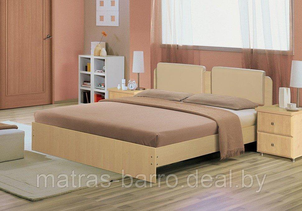 Двуспальная кровать Люкс-140 с мягкой спинкой