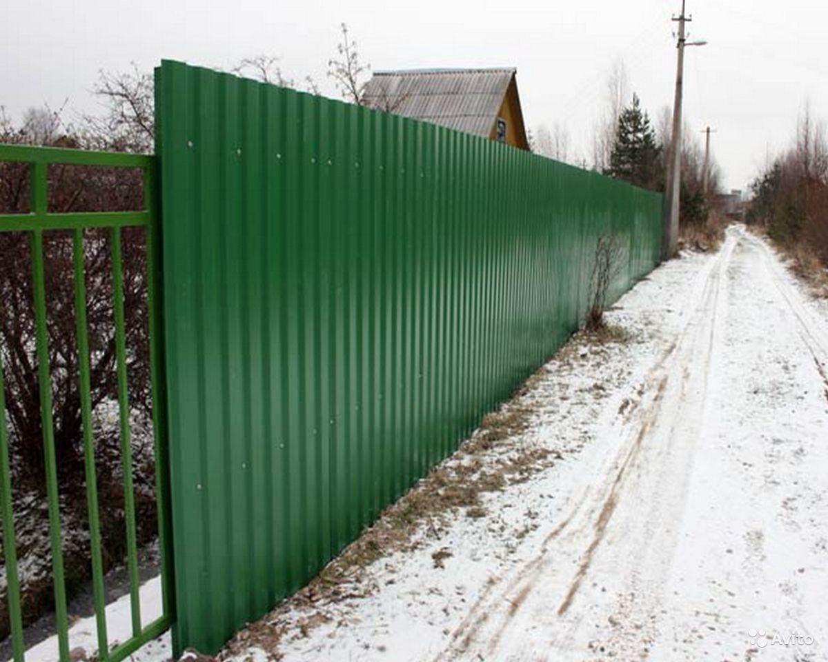Зеленый забор ral6002 штакетник