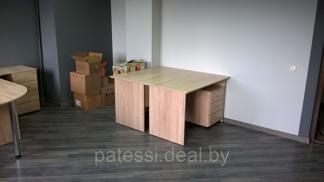 Набор офисной мебели для двух человек, цвет СОНОМА. Столы тумбы - фото 3 - id-p103066270