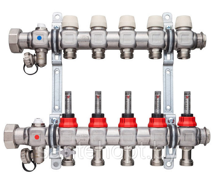 Коллектор для теплого пола Kermi x-net 1" Komfort-8 для 8 контуров - фото 1 - id-p103068165