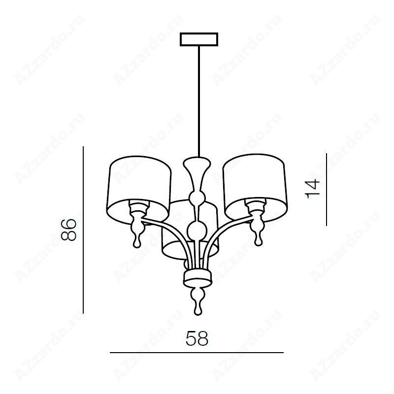 Люстра Azzardo AZ1006 Impress 3 - фото 3 - id-p103069480