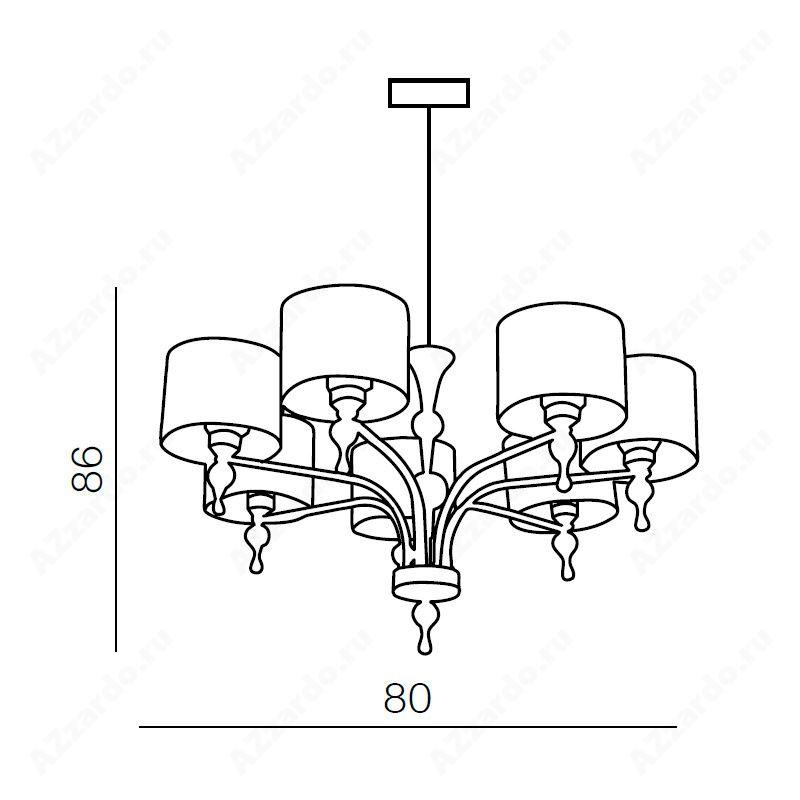 Люстра Azzardo AZ0500 BK Impress 7 - фото 2 - id-p103072421