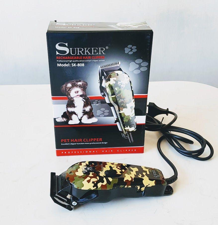 Профессиональная машинка для стрижки животных Surker SK-808 + 4 насадки - фото 3 - id-p103075395