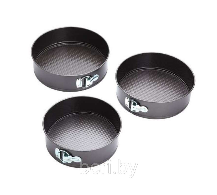 MC-6190 Набор разъемных форм для выпечки Mercury Haus (24, 26, 28 см), с покрытием non-stick, 3 штуки - фото 2 - id-p103075638