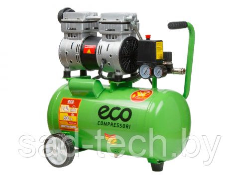 Компрессор ECO AE-25-OF1 (140 л/мин, 8 атм, коаксиальный, безмасляный, ресив. 24 л, 220 В, 0,8 кВт) - фото 1 - id-p103080073