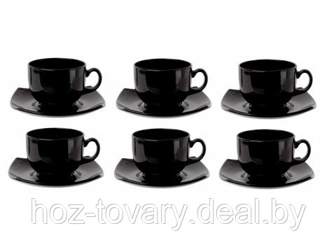 Сервиз чайный Luminarc Quadrato Black 12 предметов арт. E8848 - фото 2 - id-p103081859