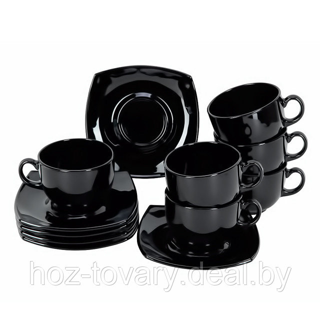 Сервиз чайный Luminarc Quadrato Black 12 предметов арт. E8848 - фото 1 - id-p103081859