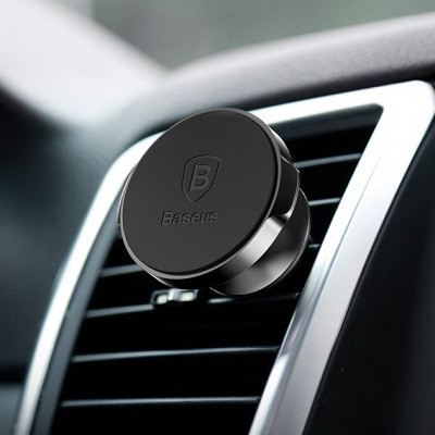 Автодержатель универсальный Baseus Magnetic Air Vent Mount Black (SUER-A01) - фото 3 - id-p102571805