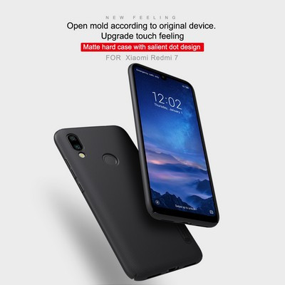 Пластиковый чехол с подставкой Nillkin Super Frosted Shield Золотой для Xiaomi Redmi 7 - фото 3 - id-p102572007