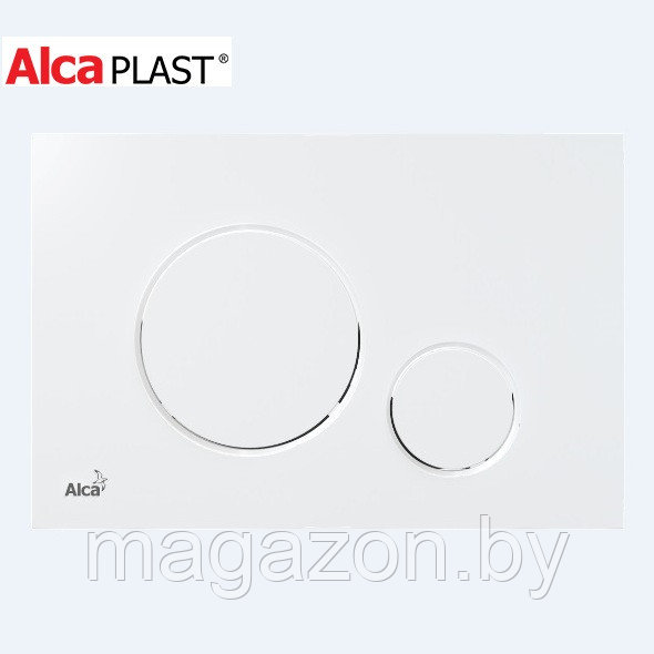 Alcaplast М670 THIN Кнопка для инсталляции белая, тонкая - фото 1 - id-p103118495
