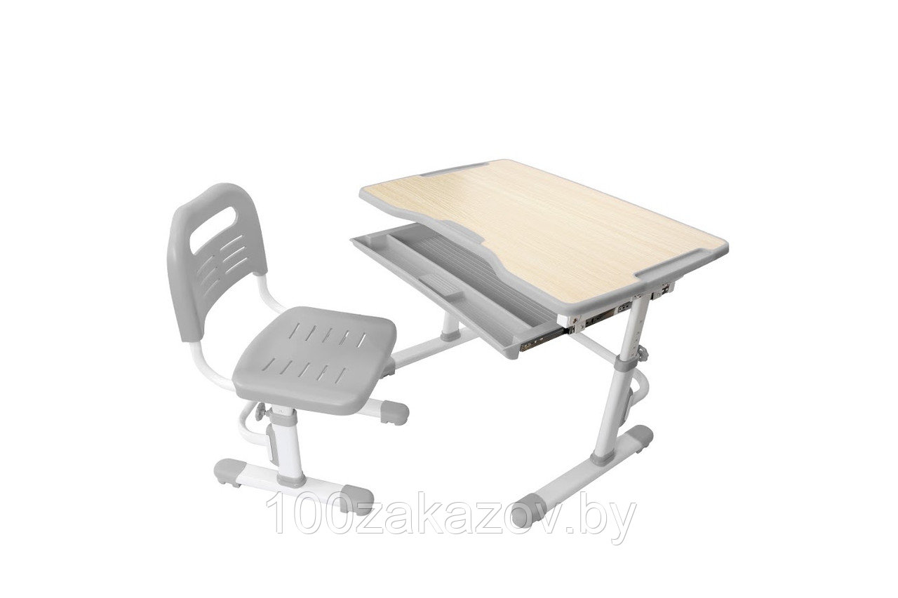 Растущая парта Fun Desk Vivo grey Детская парта на регулируемом основании
