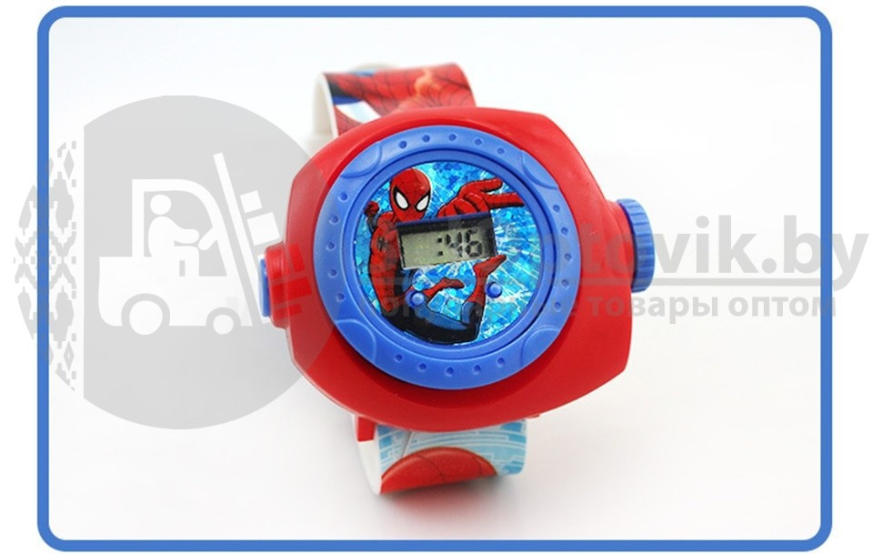 Часы детские наручные с проектором 24 картинки Человек паук - фото 6 - id-p103124083