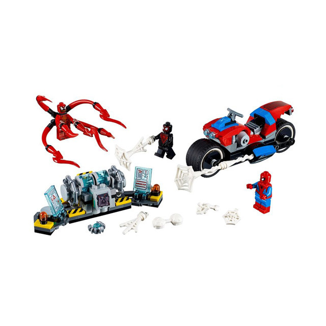 Конструктор Bela 11186 Super Heroes Человек-паук: спасение на байке (аналог Lego Spiderman 76113) 252 деталей - фото 5 - id-p103127316