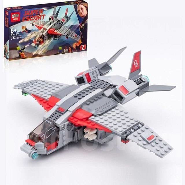 Конструктор Lepin 07117 Super Escort Капитан Марвел и атака скруллов (аналог Lego Marvel 76127) 344 детали - фото 2 - id-p103139187