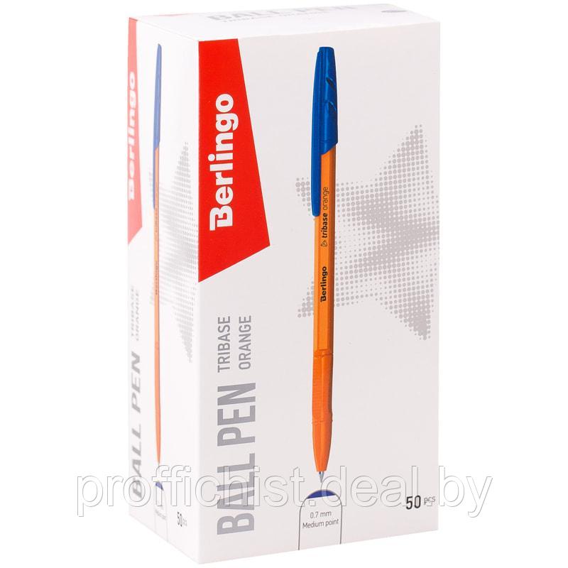 Ручка шариковая Berlingo "Tribase Orange", синяя, 0,7мм. Цена без НДС - фото 3 - id-p103142615