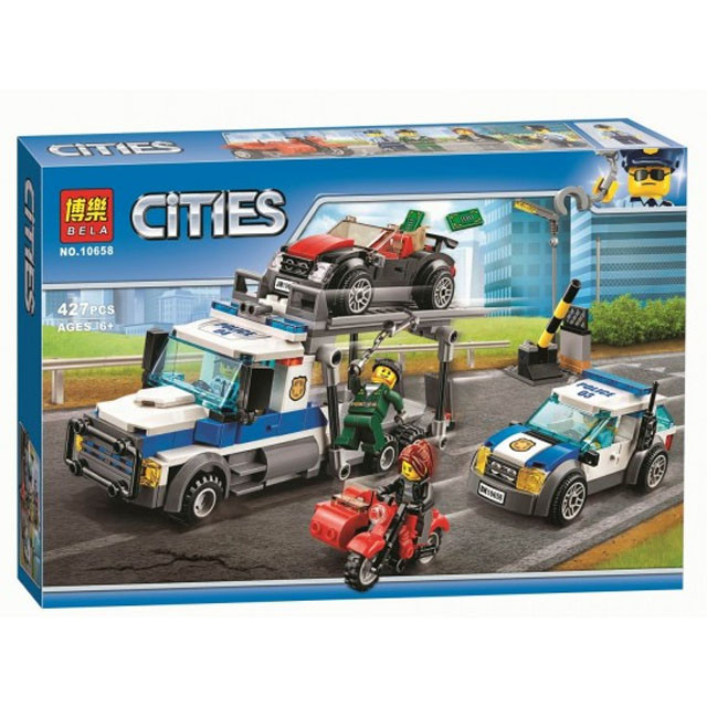 Конструктор Bela 10658 Cities Ограбление транспортировщика автомобилей (аналог Lego City 60143) 427 деталей - фото 2 - id-p103144650