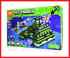 33083 Конструктор Lele My World Майнкрафт "Подводная крепость", 1134 детали, аналог Лего Minecraft 21136