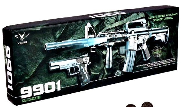 Набор пневматического оружия "Вооружение 9901" винтовка с фонариком и пистолет - фото 1 - id-p103174391