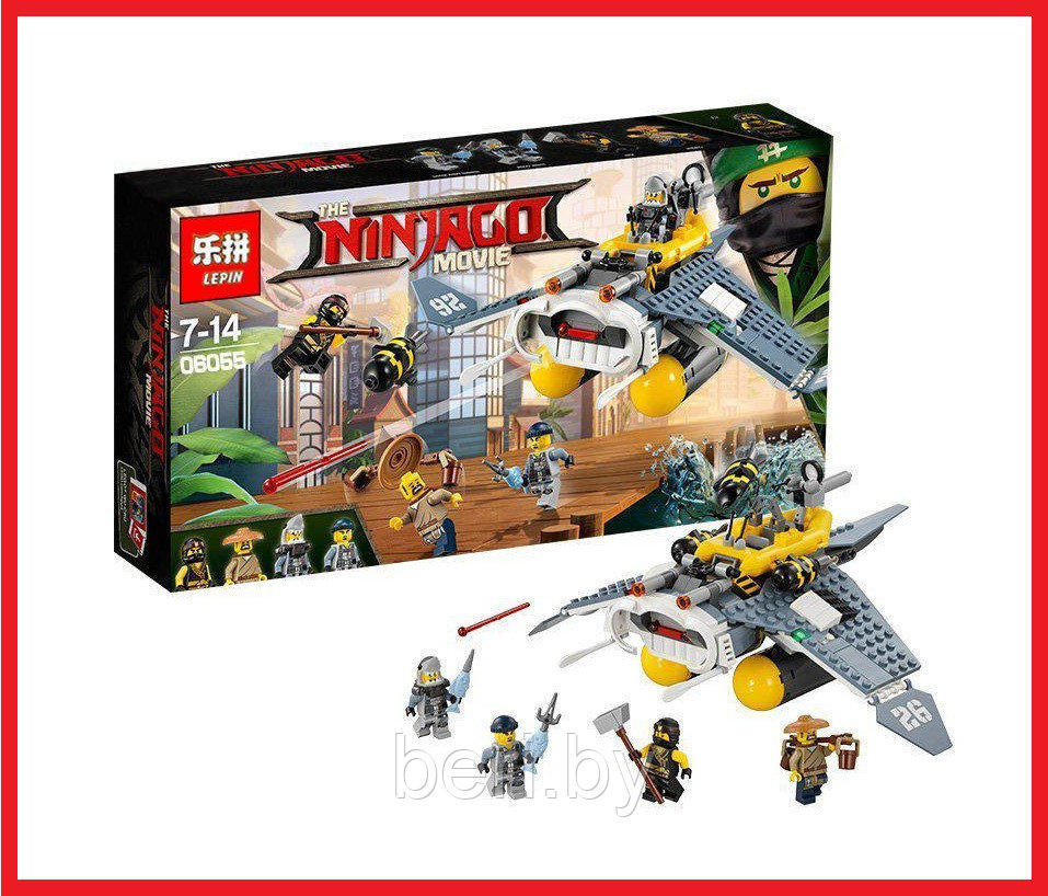06055 Конструктор Ninjago Movie Lepin "Бомбардировщик Морской дьявол" 364 детали, аналог Lego 70609