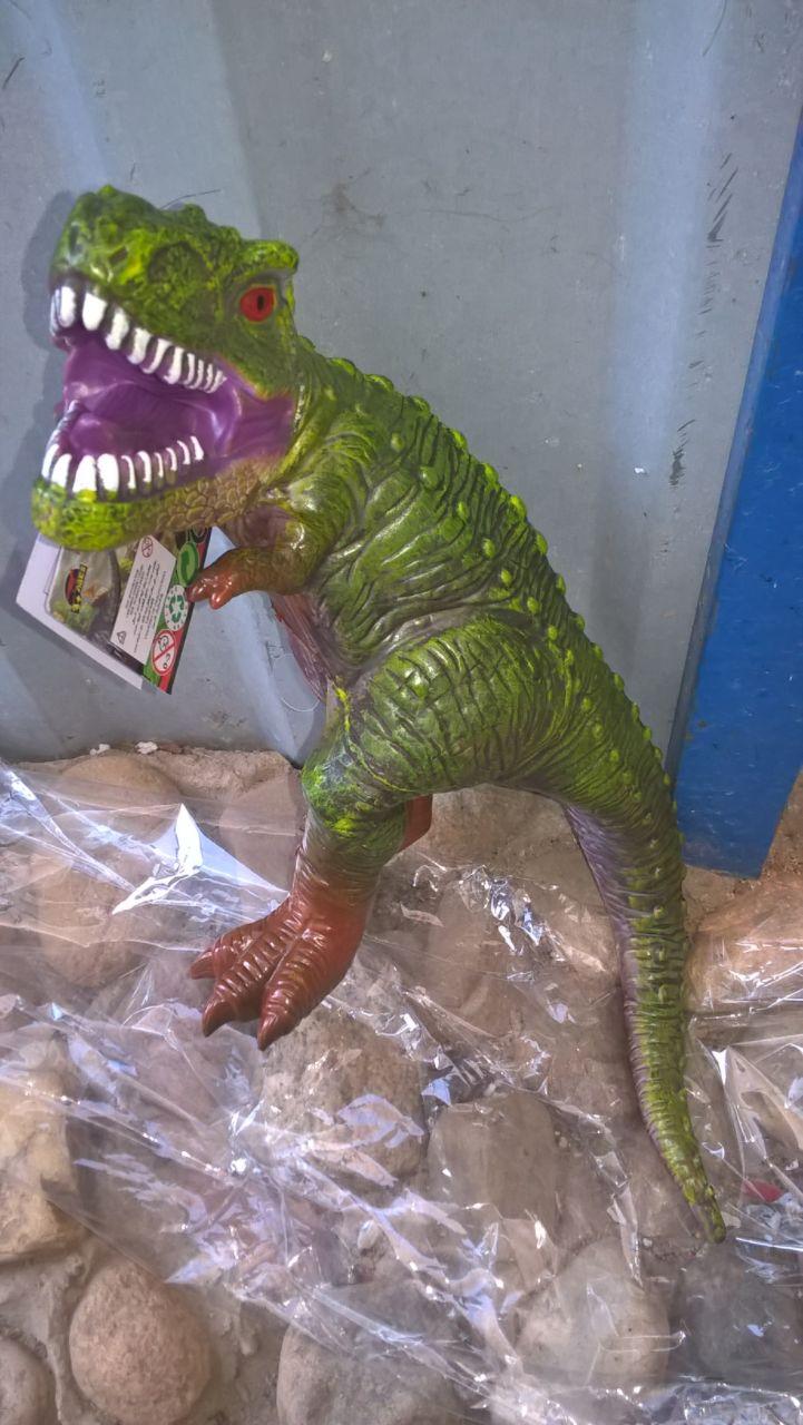Игрушечный резиновый динозавр Тирекс Tirex Dinosaur (звуковые эффекты) - фото 1 - id-p103182781