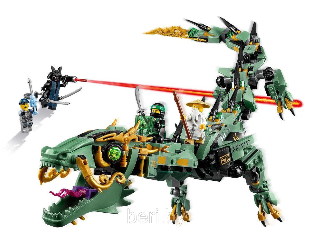 31158 Конструктор Lele Ninjago Ниндзяго "Механический дракон зеленого Ниндзя" 568 деталей аналог LEGO Ninjago - фото 3 - id-p103186238