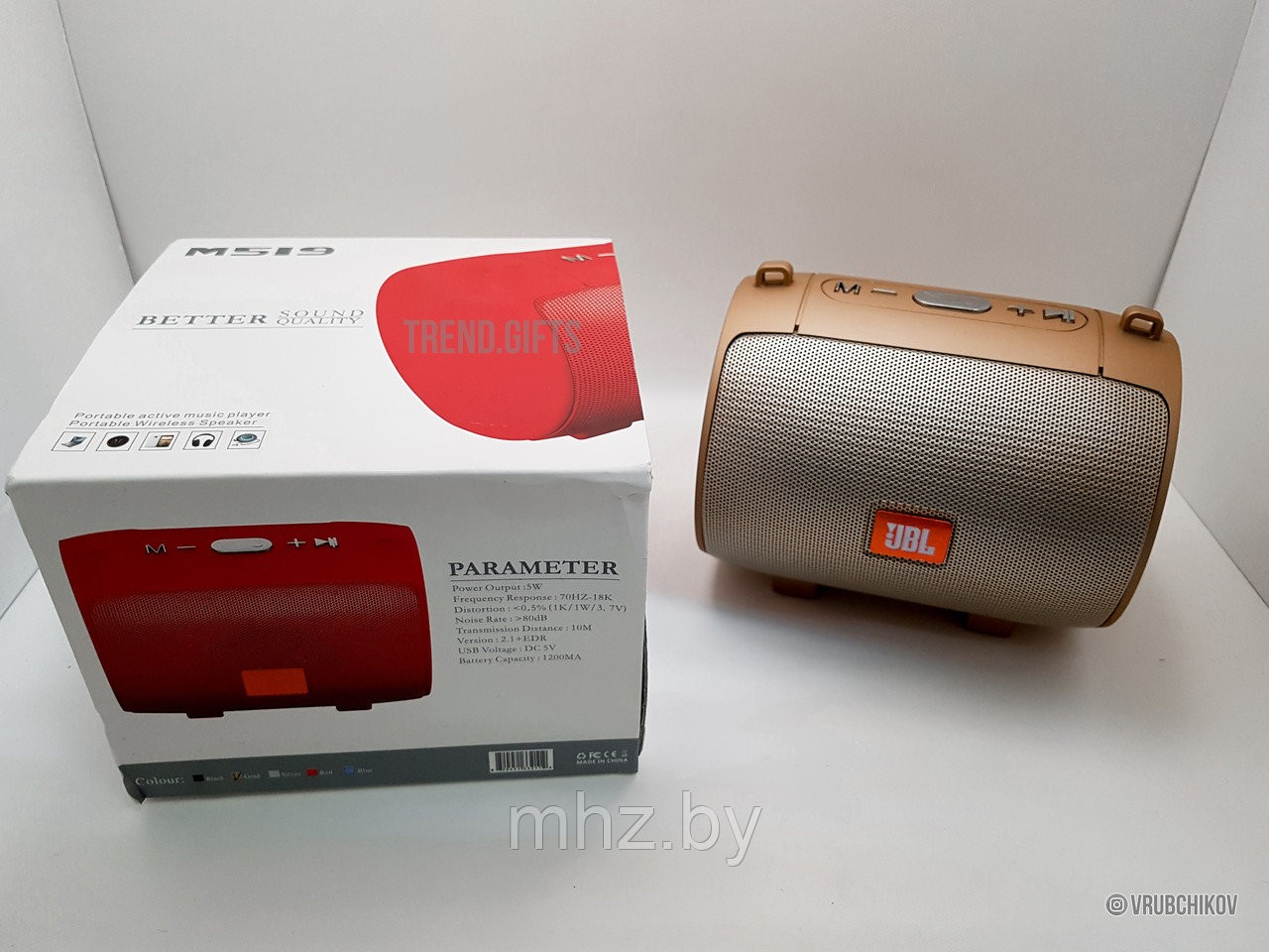 Mini M519 Wireless Bt динамик стерео саундбар FM-радио музыка сабвуфер портативная - фото 4 - id-p103184602