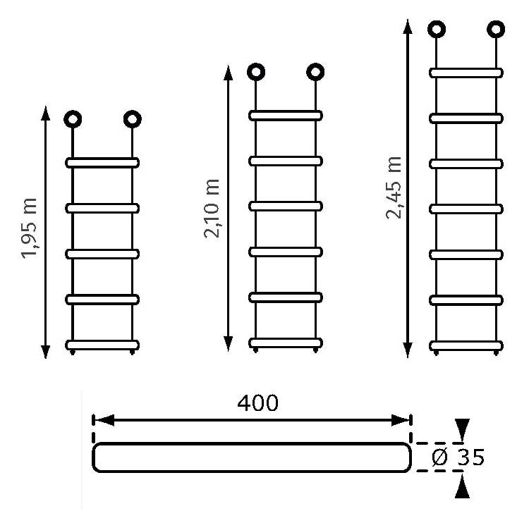 Веревочная лестница (1.95 м) - 5 ступенек - фото 3 - id-p103191575