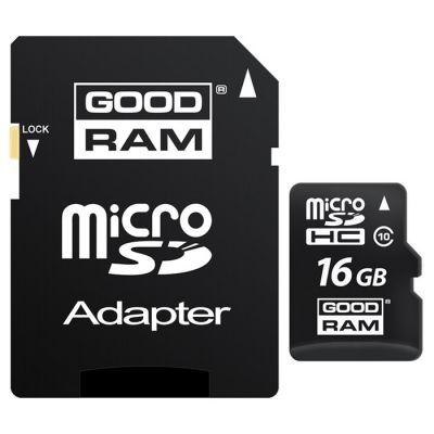 Карта памяти Goodram 16GB microSDHC + адаптер Class 10