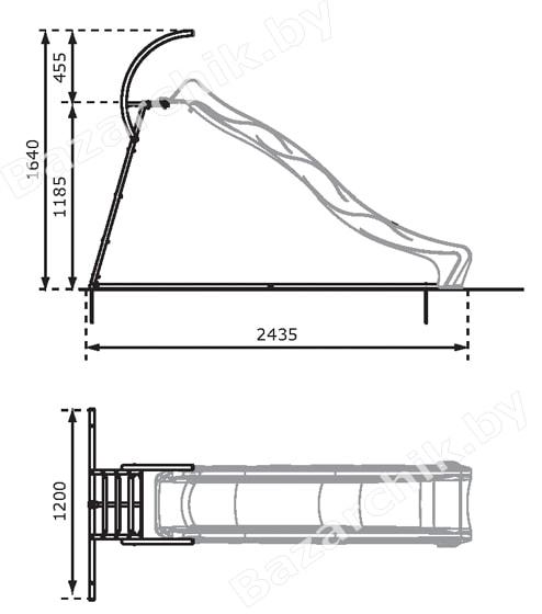 Лестница для ската (h платформы 1,2 м) - фото 5 - id-p103191802